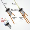 Handle for CL253 Trapeze Cleat - Set of 2