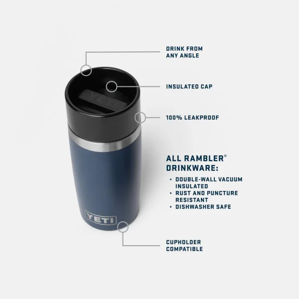 YETI Rambler 12 oz (355 ml) Travel Bottle Black